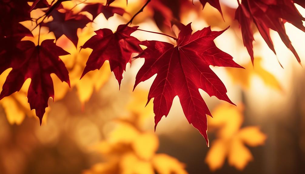 deep red autumn foliage